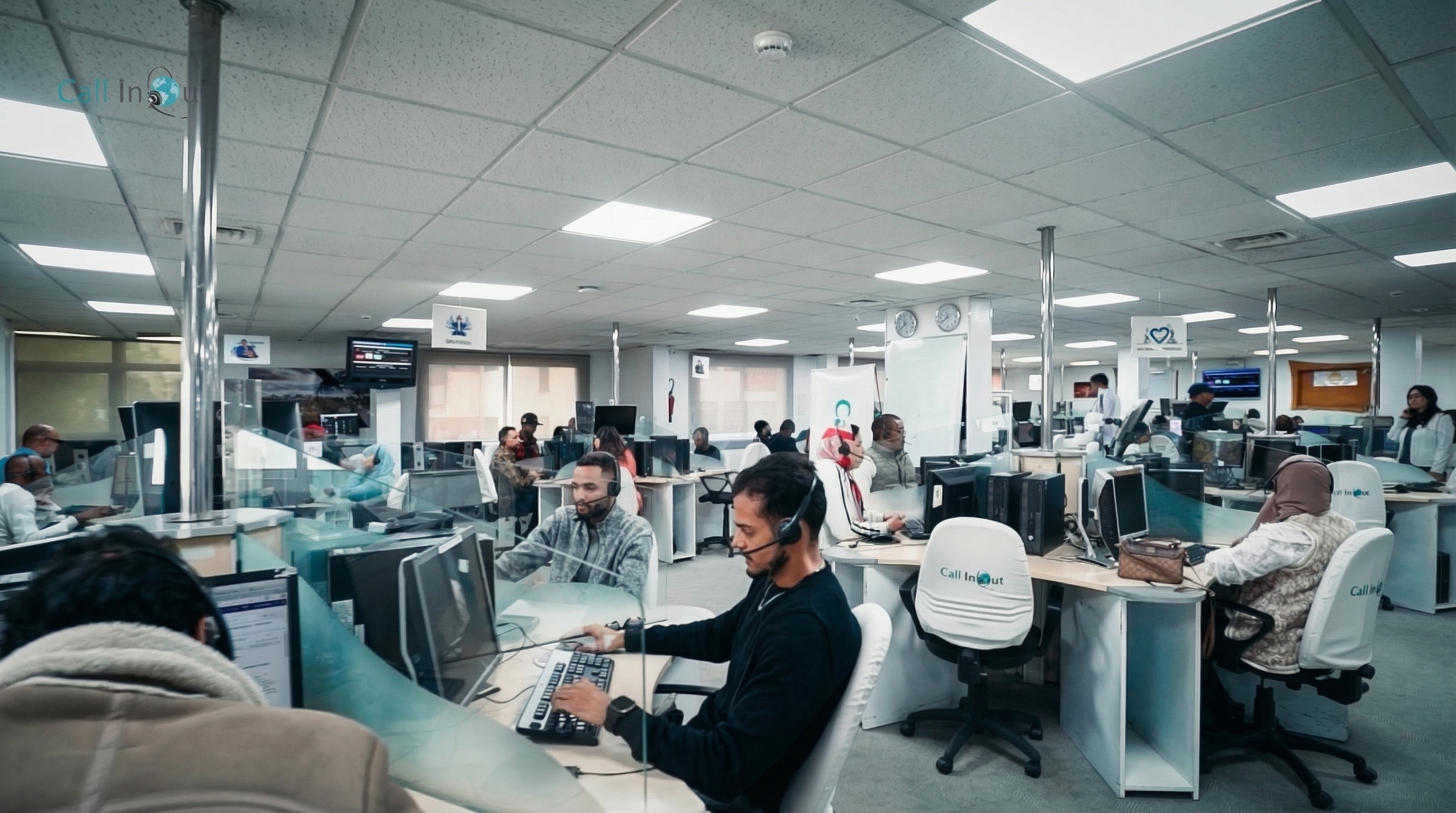 Centre d'appels CallInOut — vue d'ensemble